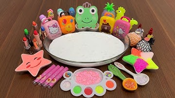 MIXING RANDOM THINGS INTO GLOSSY SLIME || SLIME SMOOTHIE || RELAXING SLIME VIDEOS