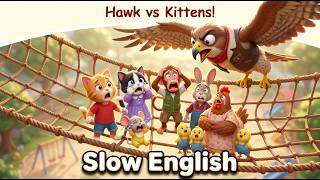Giant Hawk Attack! 🦅🐭 Easy English Listening Practice Story