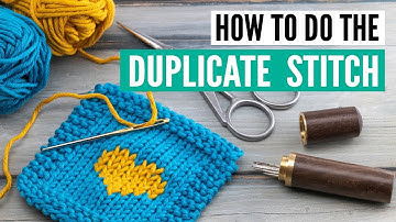 How to do the duplicate stitch in knitting [for stockinette stitch & garter stitch]
