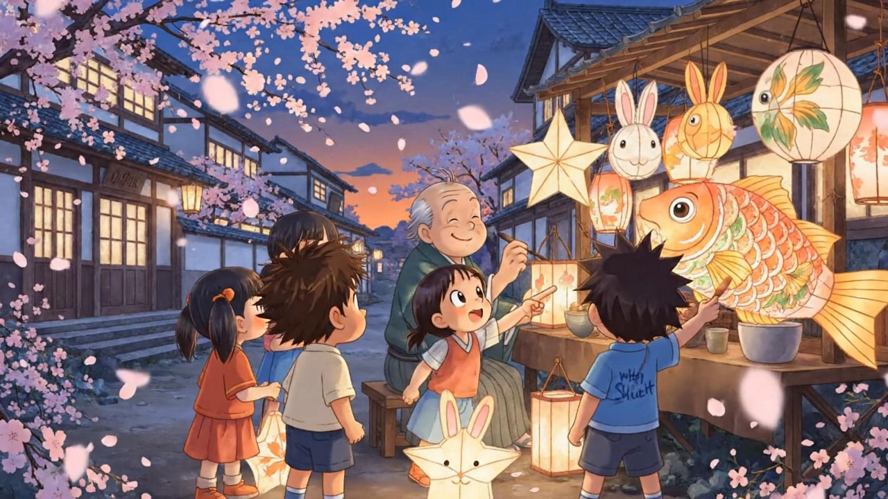 Ghibli Style Childhood Memories: Moon Festival & Grandma's Love 🏮