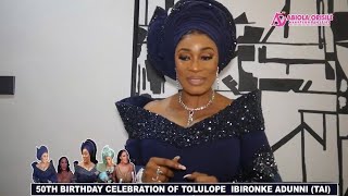 Lagos Stylish Babe, Tolulope Adunni Ibironke throw a classy 50th birthday celebration in style.