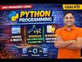 Python OOPs, Classes &amp; Advanced Concepts for Data Engineers| Session 5 | DE Roadmap #11