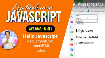 [WEB1043-SP23] Buổi 1 - Làm quen với javascript - getElementById