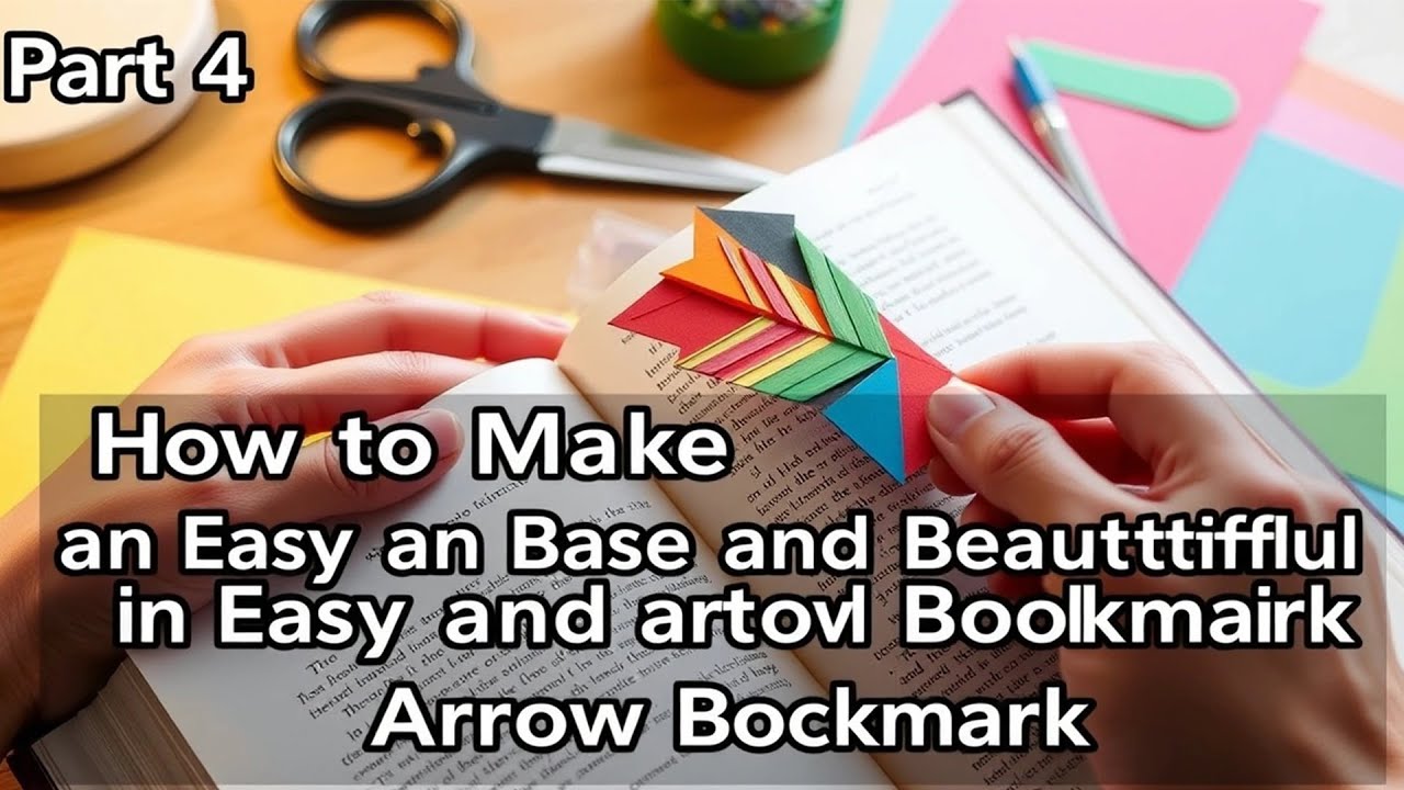 Craft: How to Make an Easy and Beautiful Arrow Bookmark 📚➡️(part4)