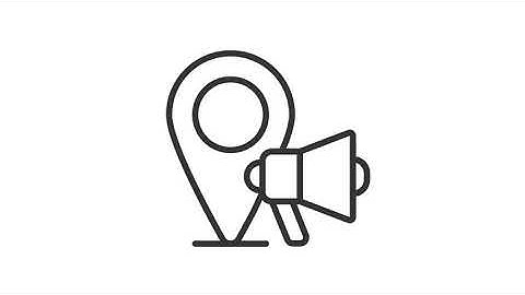 Animated local marketing linear icon