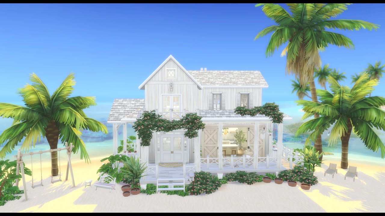 Dream house on the beach | Sims4 | No cc | 해변가 꿈의 집