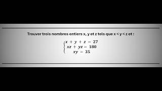 Résolution d'un système à trois inconnus | Second degré | Première spé maths