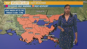 Friday Forecast: Heat advisory starts this morning for extreme heat into the weekend