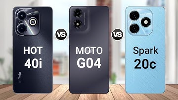 Infinix Hot 40i vs Moto G04 vs Tecno Spark 20c || Specs Comparison