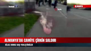 Almanya’da Camiye Çirkin Saldırı Hilale Domuz Başı Yerleştirdiler