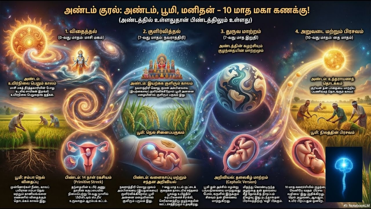 அண்டம், பூமி, மனிதன் - 10 மாத மகா கணக்கு! #pregnancy #universe #spiritualscience #tamil #earth #fact