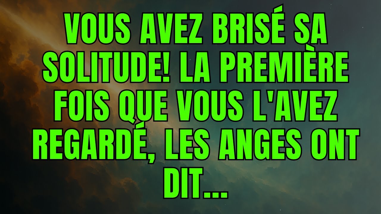 🚨❤️ VOUS avez brisé SA solitude! La première fois que vous l'avez REGARDÉ, les anges ont dit...