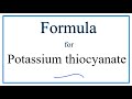Potassium and Thiocyanate Compounds