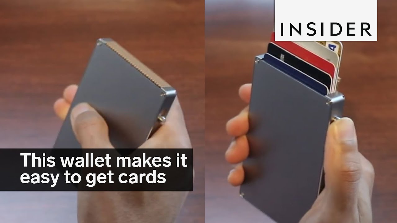 pop-up wallet makes it super easy grab the card -