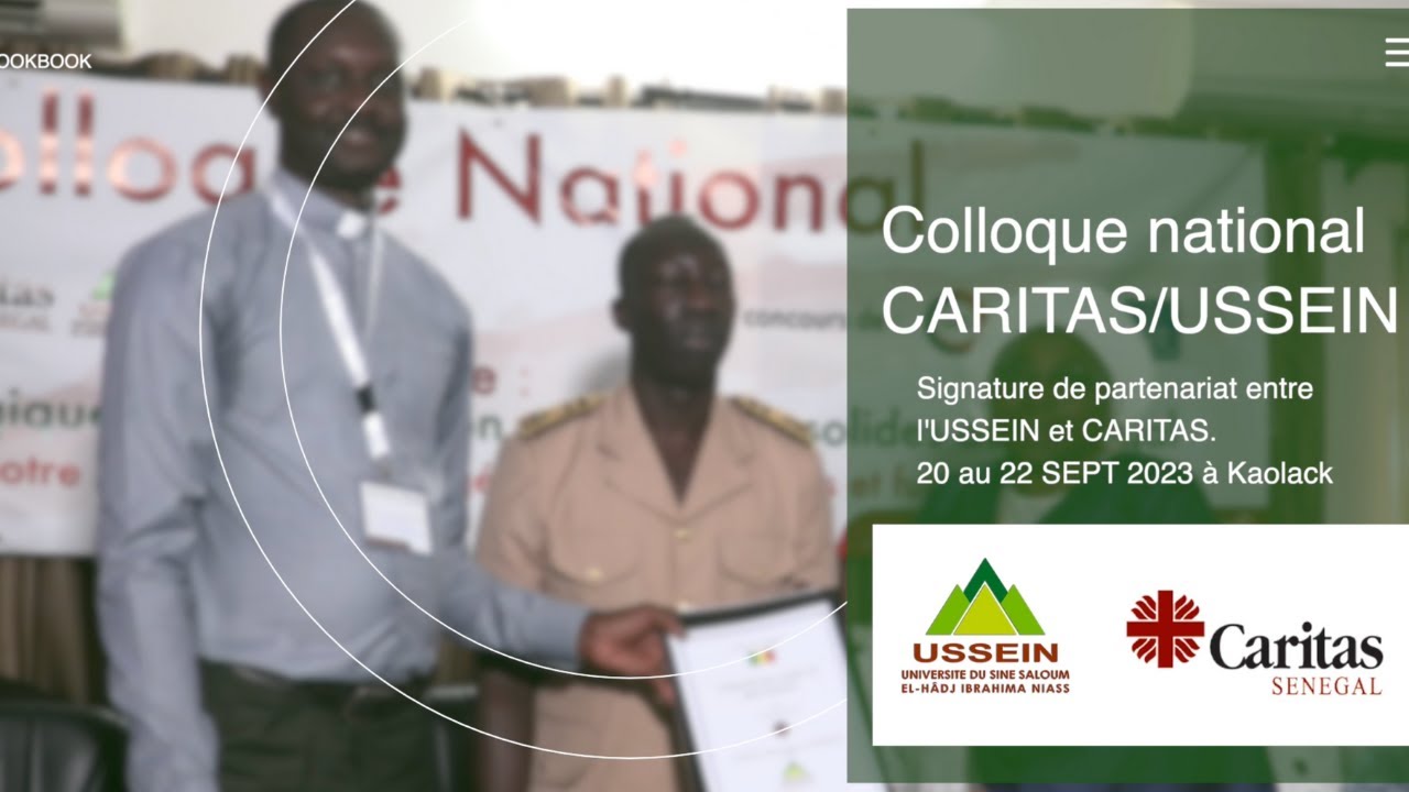 COLLOQUE NATIONAL CARITAS/USSEIN du 20 au 22 septembre 2023 à Kaolack