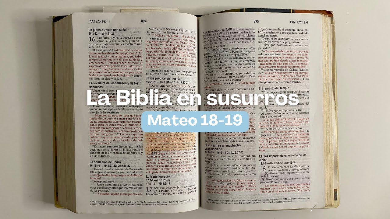 ASMR para calmar tu alma y dormir en paz 🤍🌙 | Evangelio de Mateo 18–19 📖🌟