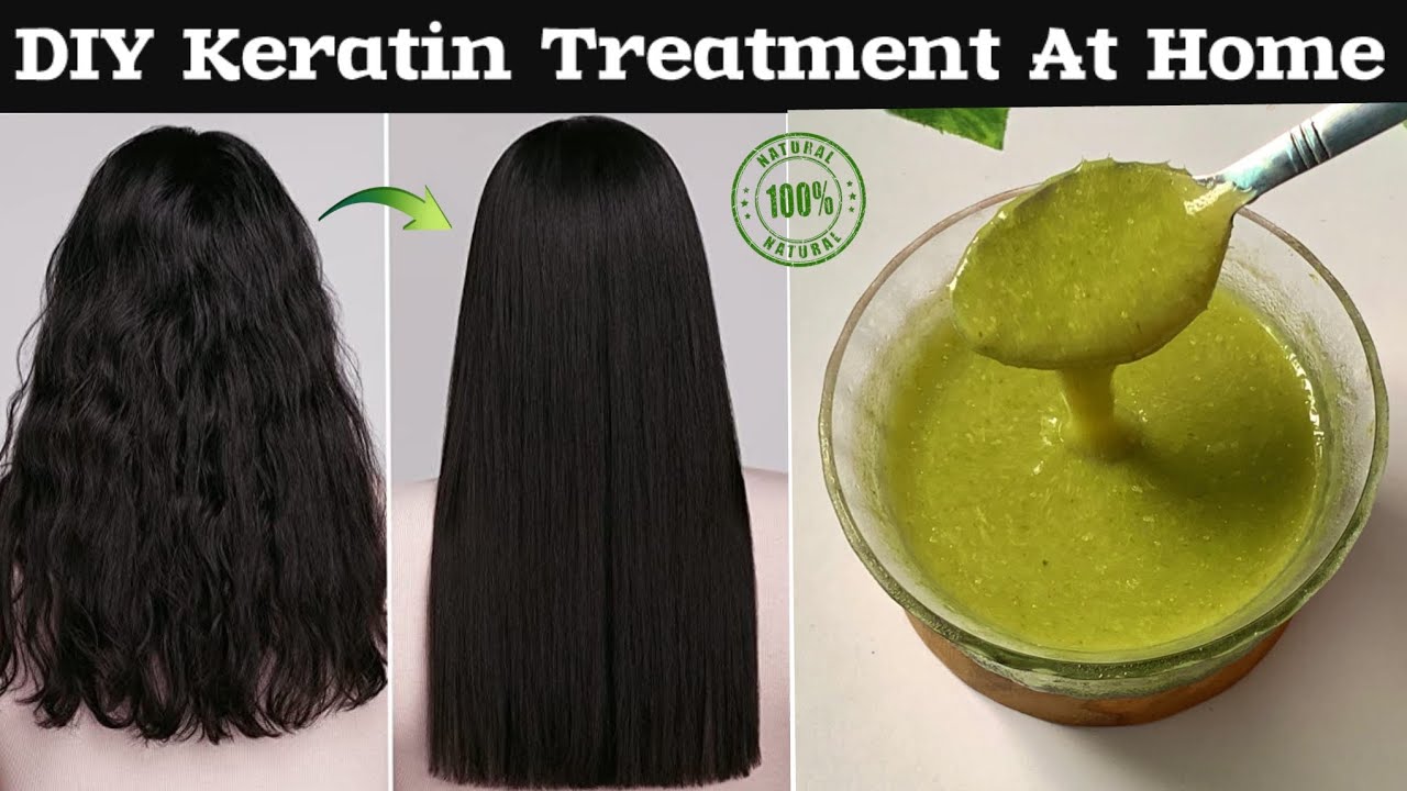 DIY KERATIN Treatment at Home For Straight, Smooth Hair | 100% Natural ...
