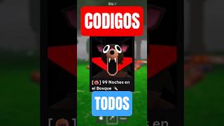 Todos los codigos de 99 noches en el bosque #99nochesenelbosque #codigos #halloween