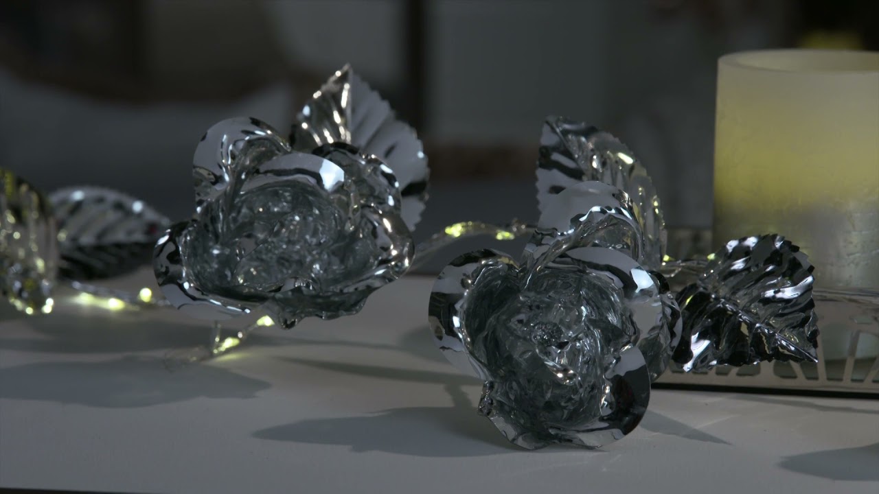 Alison at Home Flower Garland with LEDs