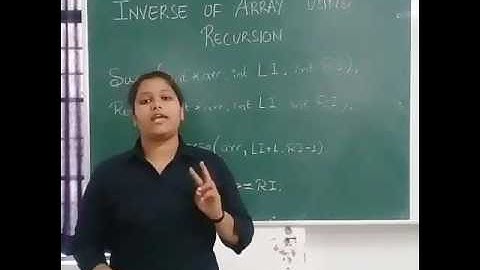 Reverse of array using recursion.