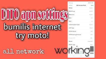 Dito apn settings | how to set up | BUMILIS INTERNET TRY MOTO! ALL NETWORK