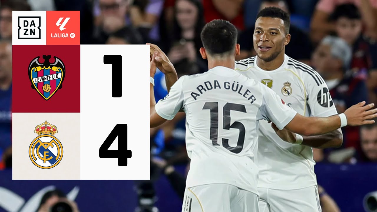 Levante UD vs Real Madrid (1-4) | Resumen y goles | Highlights LALIGA ...