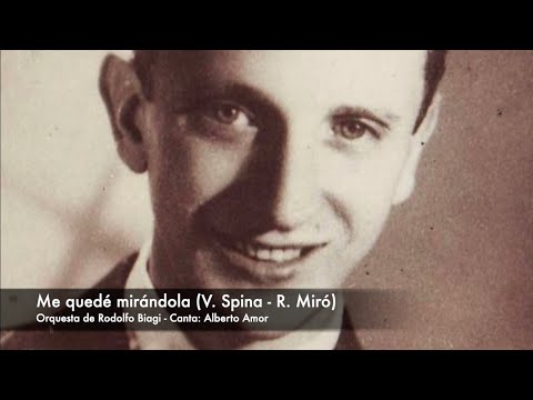 Tango: Me quedé mirándola (1945) Orquesta de Rodolfo Biagi, canta Alberto Amor