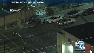 Officer wounded in shooting outside South LA police station; 14-year-old suspect in custody | ABC7