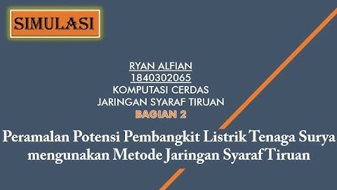 TUTORIAL SIMULASI JST PADA MATLAB