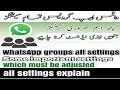 WhatsApp groups settings