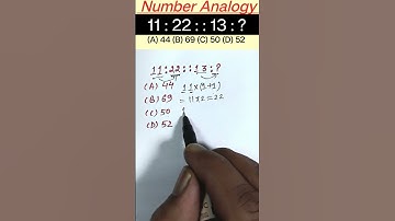 Number Analogy Reasoning Short Tricks | #reasoning short tricks #ssc #ssccgl #sscgd #rrb #rrbntpc