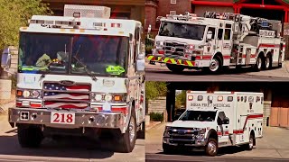 Mesa Fire/Medical Dept. Engine 218, Medic 2218 and Ladder 209 (reserve) Responding