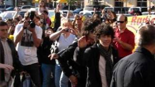 Jonas Brothers - arriving at the Portland Verizon store