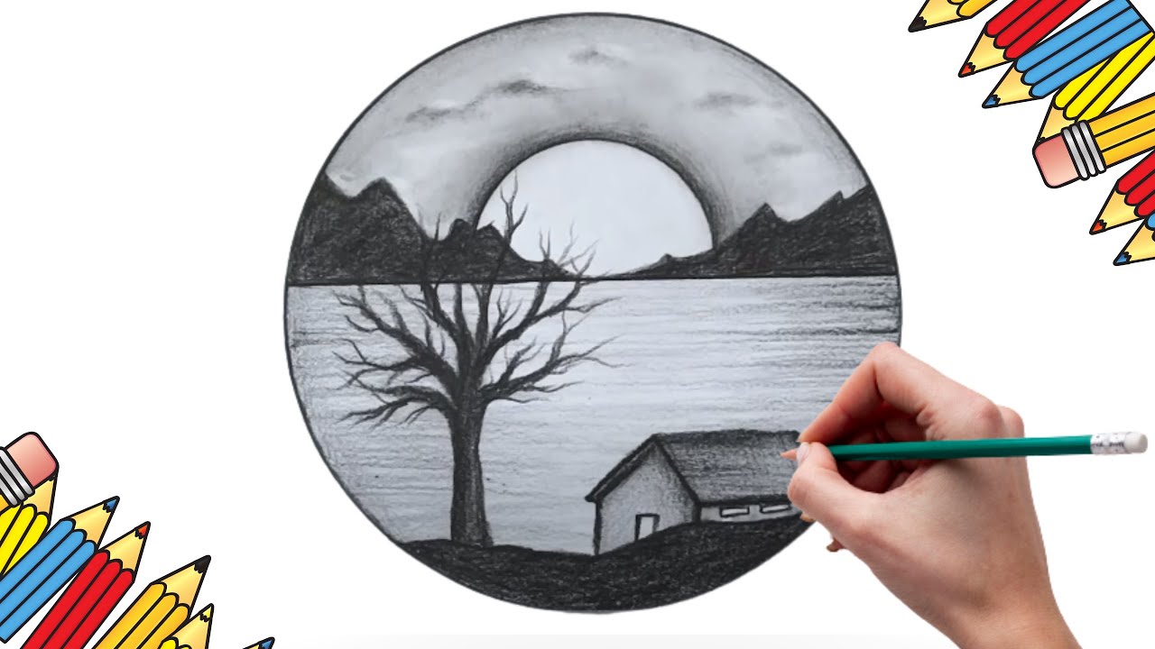 Como Desenhar Paisagens II Desenhos Fáceis Passo a Passo, image size:1280x720