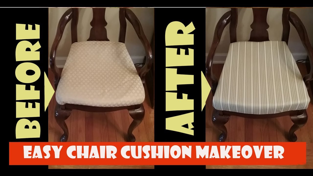 Chair Cushion Reupholster Makeover with Harbor Freight 20 Gauge Wide
