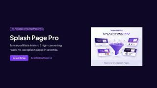 Splash Page Pro Review   Create High Converting Affiliate Splash Pages Fast