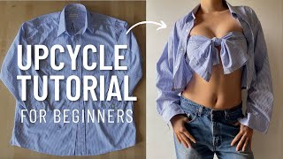 Upcycling Clothes for Beginners: Button-Up Shirt Tutorial (No-Sew Option Included)