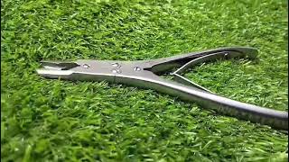 Set of 2 Pcs Ruskin Bone Rongeur 18 cm Straight & Curved 5mm Bite Double Action