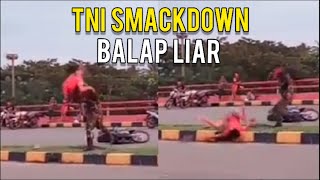 Anggota TNI 'Smack Down', Diduga Ditabrak Motor Balap Liar