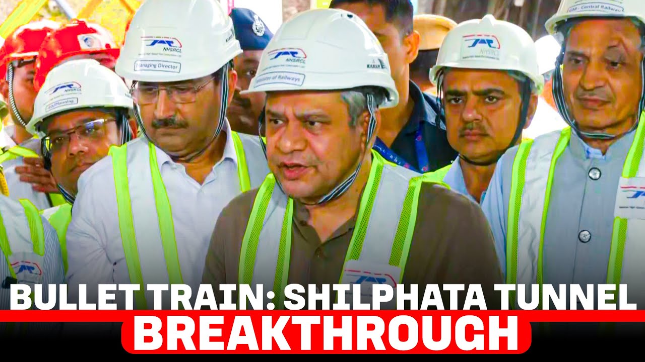 Ashwini Vaishnaw speaks to media on Bullet Train: Shilphata Tunnel Breakthrough Event