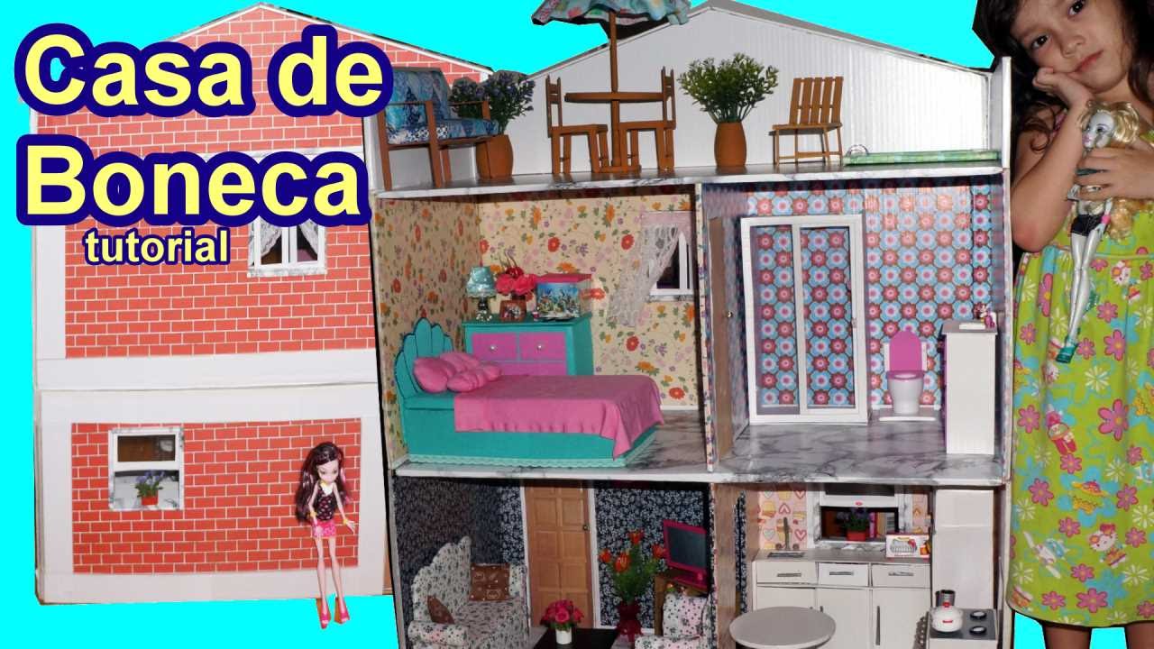 DIY - Como fazer a Casinha da Barbie - Passo a Passo - Casinha de