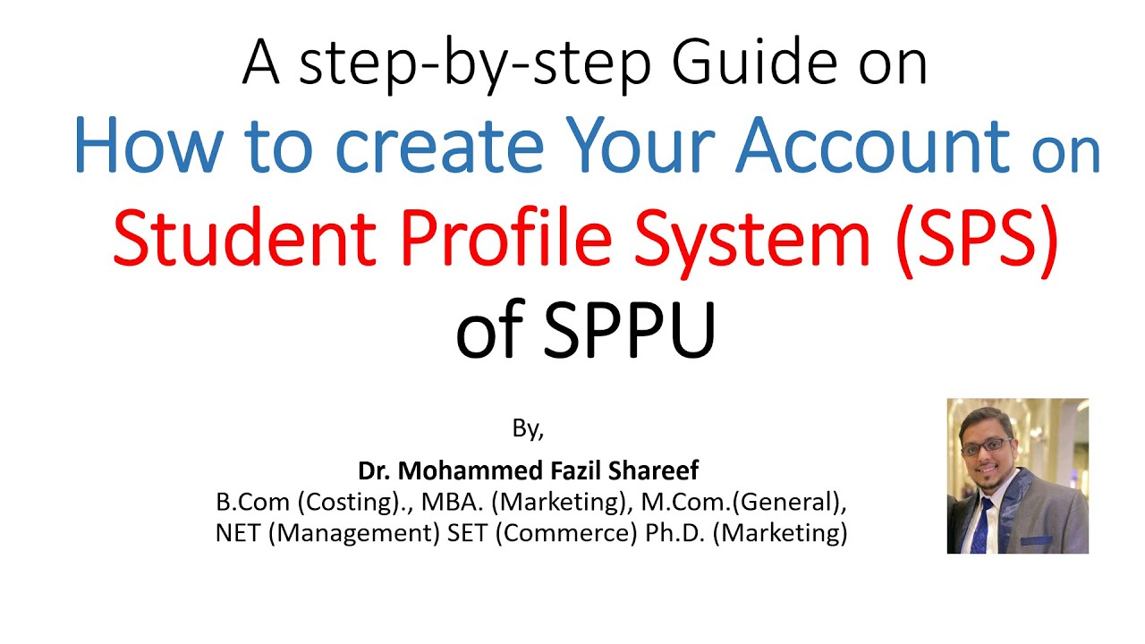 First Year Graduation- Account Creation on  Student Profile System (SPS) of SPPU