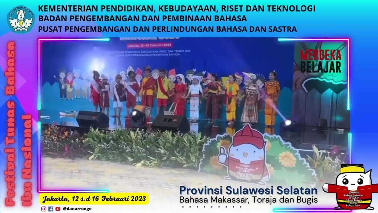 Penampilan Provinsi Sulawesi Selatan Bahasa Toraja pada Festival Tunas Bahasa Ibu Tingkat Nasional