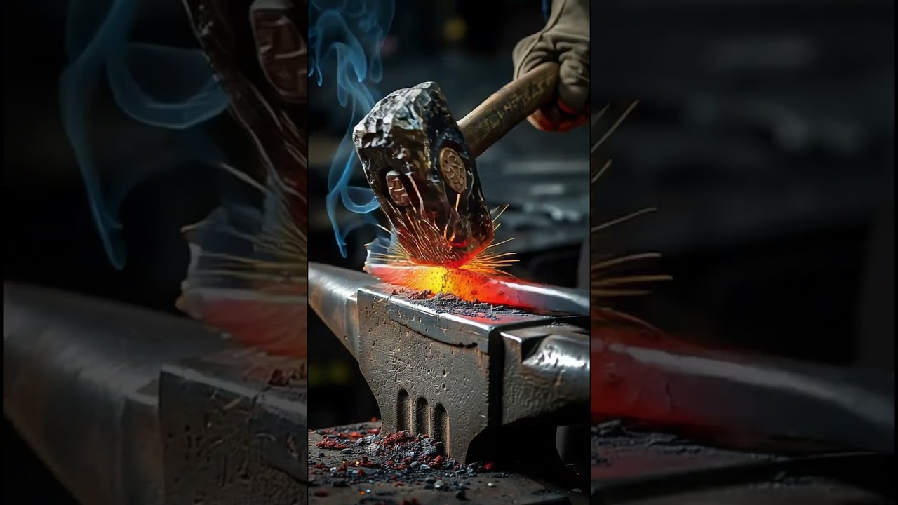 Turning a raw steel and fire into a perfect tool 🔨