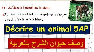 Comment décrire un animal en français 5AP | وصف حيوان الشرح بالعربية