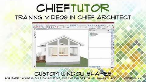 ChiefTutor.com / How To Shape A Window  /  Chief Architect Training Video