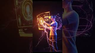 Metaverse Interaction Neon Hyperrealism | Futuristic VR Interface 4K