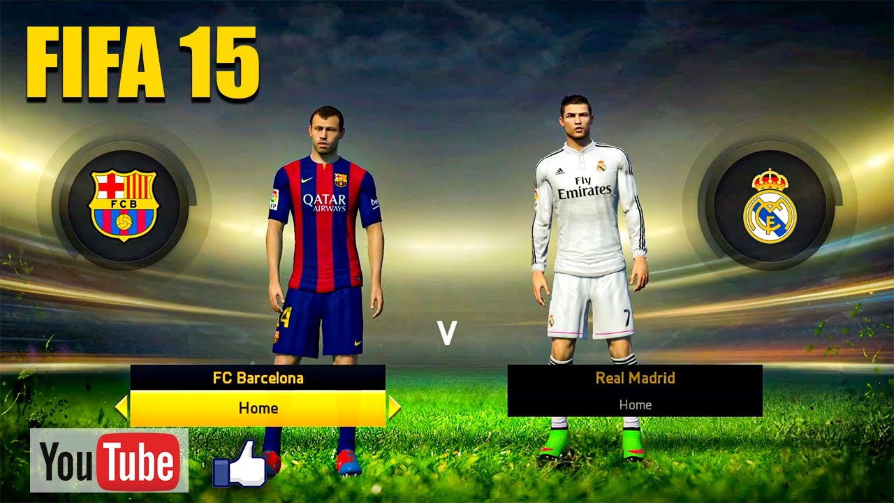 FIFA 15 FC Barcelona V Real Madrid gameplay ( no commentary )