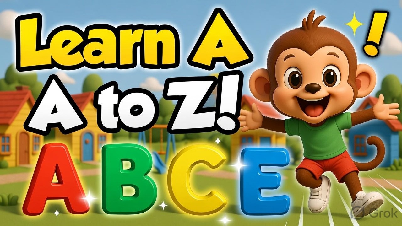ABC Song | A to Z Alphabet Jumping Monkey 🐵 | Learn English Alphabets ...