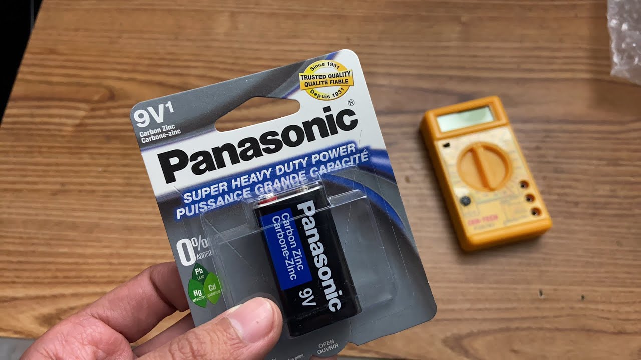 Batería Panasonic Cuadrada 9V para Multímetro CEN TECH P35761 